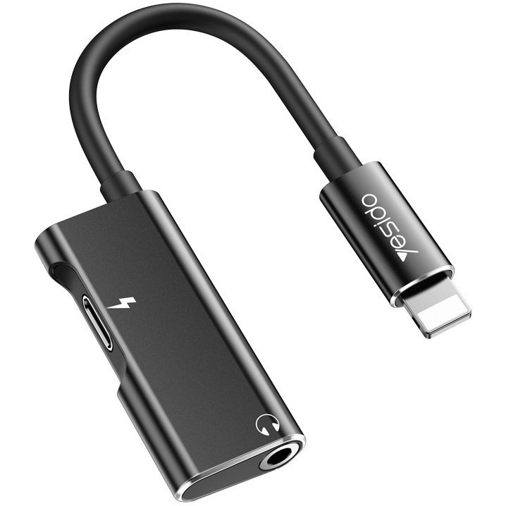 مبدل 1 به 2 لایتنینگ به جک 3.5 میلیمتری یسیدو مدل YAU11