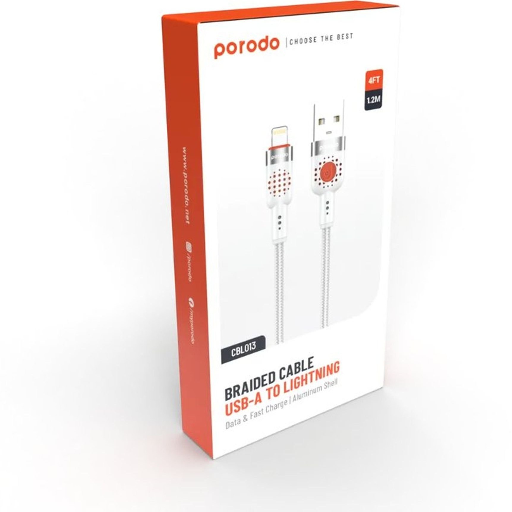 کابل USB-A TO LIGHTNING برند porodo