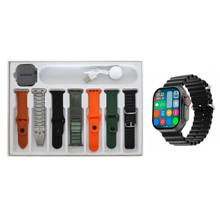 پک ساعت هوشمند WISME مدل WS-85 ULTRA 3 - مشکی